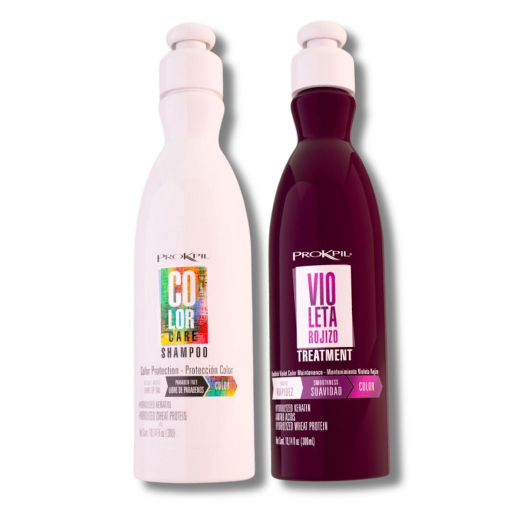 Prokpil Tratamiento Violeta Rojizo y Shampoo Color Care 300mL (2 Pack) Fulfillment